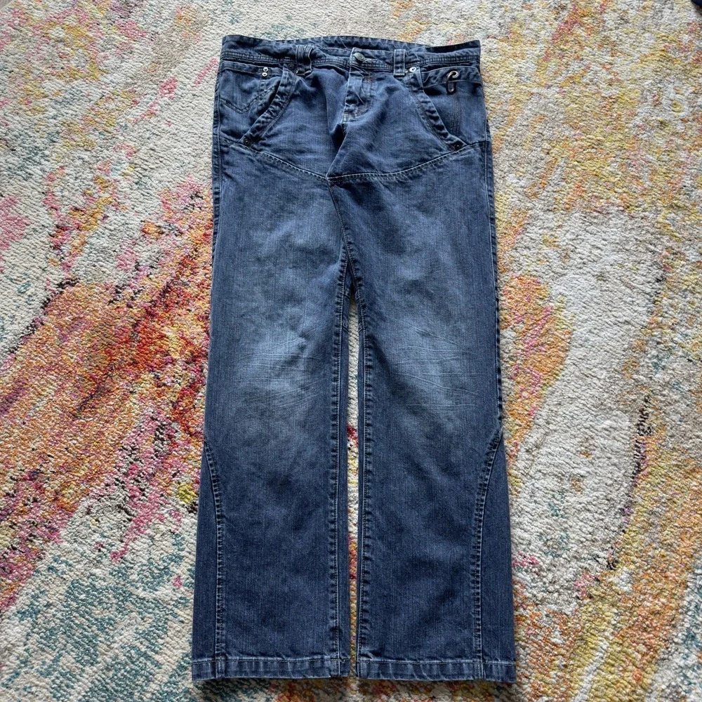 Y2K 2000s Armani Exchange Multipocket Utility Denim Jeans Size 34